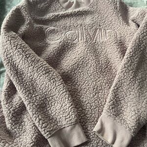 Calvin Klein Performance Textured Taupe Sweater